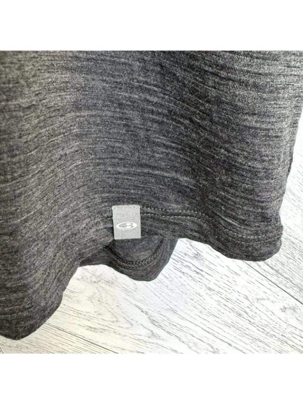 Icebreaker Merino Wool Cowl Neck Pullover Top Womens Size XL Gray Long Sleeve - Picture 3 of 5